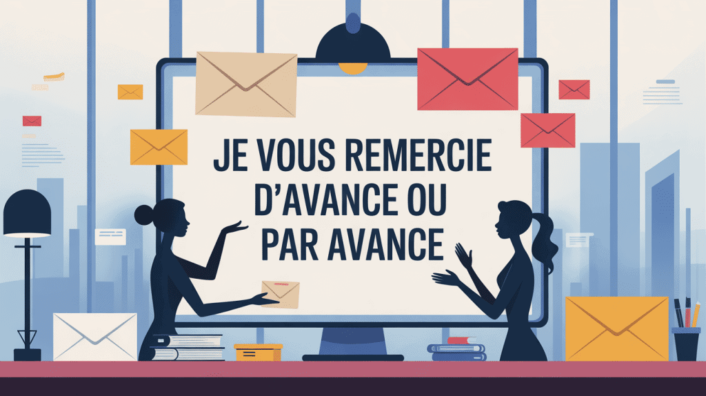 Illustration de courriel professionnel je vous remercie d avance ou par avance
