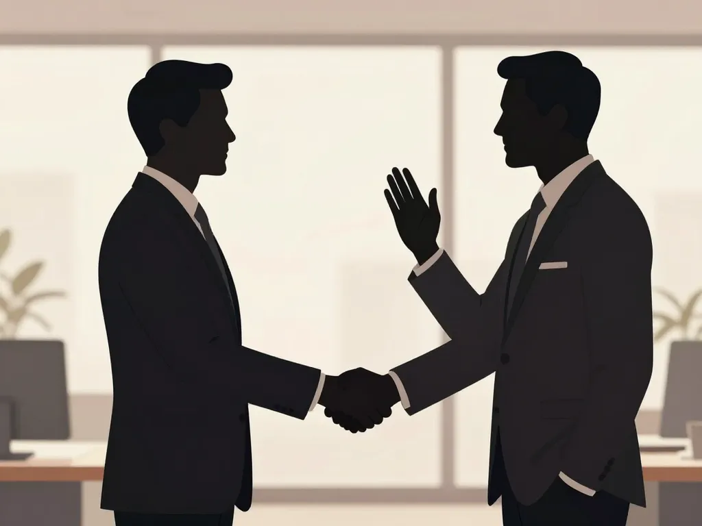 scène séparation bureau je vous souhaite une bonne continuation