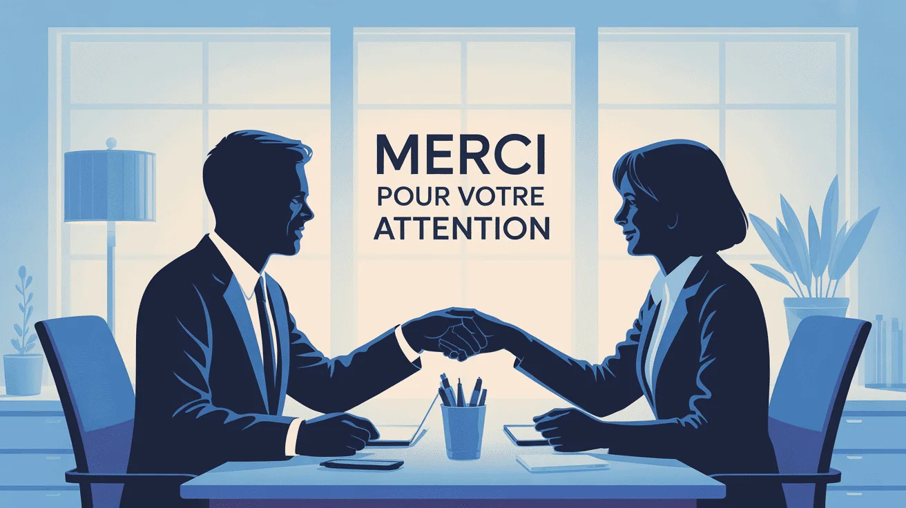 Illustration merci pour votre attention merci de votre attention politesse bureau