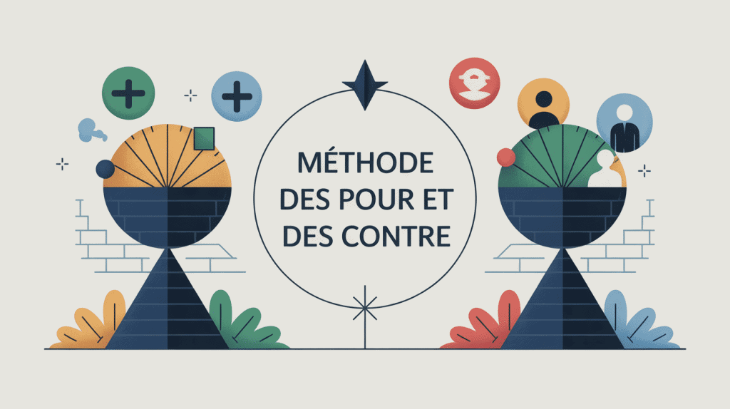 Méthode des pour et des contre balance illustration décision
