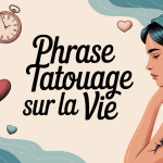 Illustration phrases tatouage sur la vie, motifs symboliques