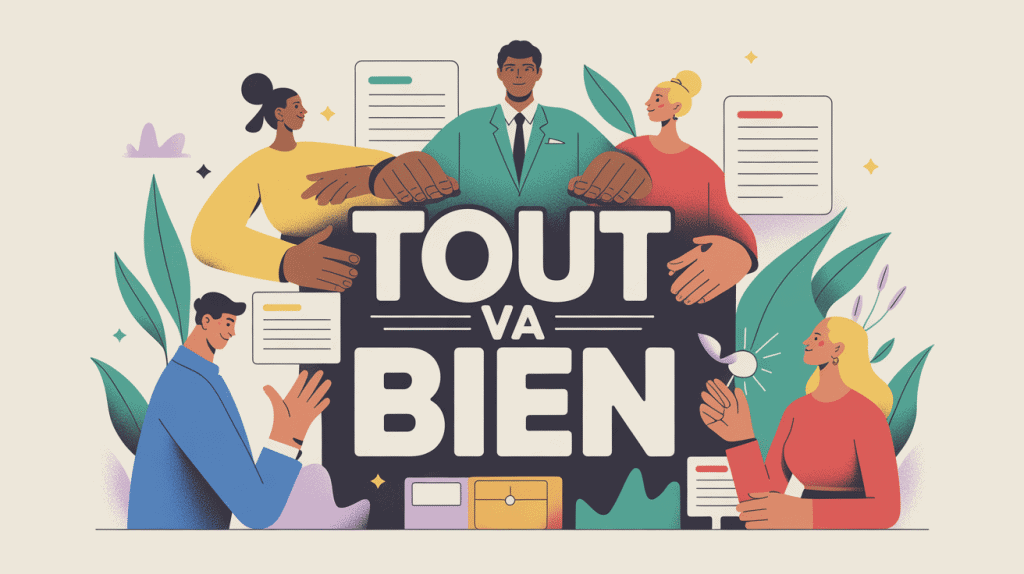 Illustration de la bonne orthographe tout vas bien ou tout va bien
