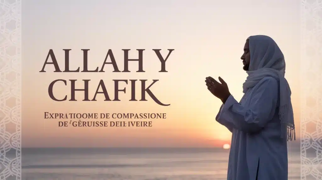 Illustration vectorielle Allah y chafik prière et guérison divine