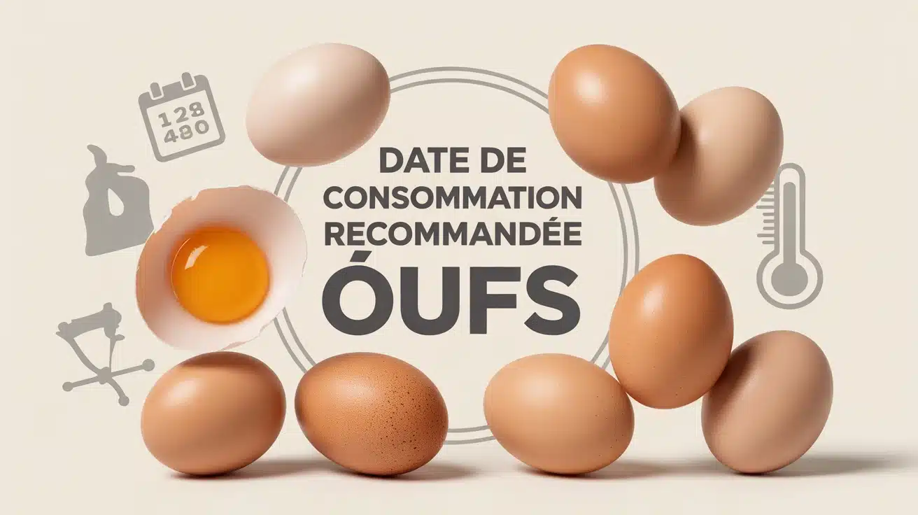 Illustration vectorielle œufs fraîcheur date consommation recommandée œufs