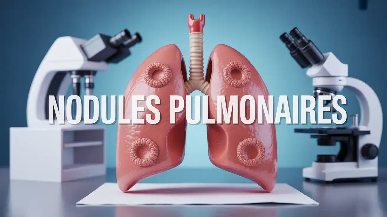 Illustration vectorielle moderne des nodules pulmonaires dans les poumons