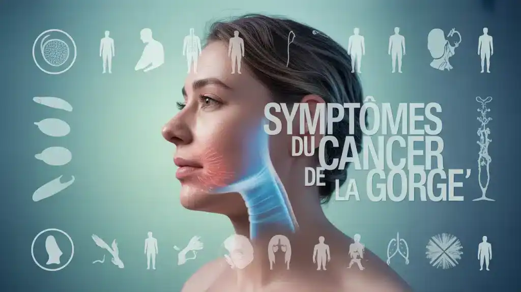 Illustration vectorielle des symptômes du cancer de la gorge