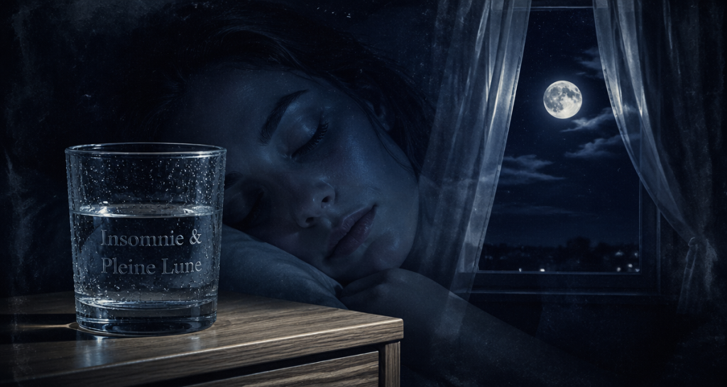Insomnie et pleine lune : pourquoi votre sommeil est perturbé et comment le rituel du verre d&rsquo;eau peut vous aider