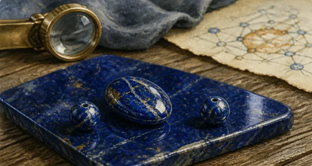 Lapis lazuli : bleu royal, pyrite dorée et pièges à éviter avant d’acheter