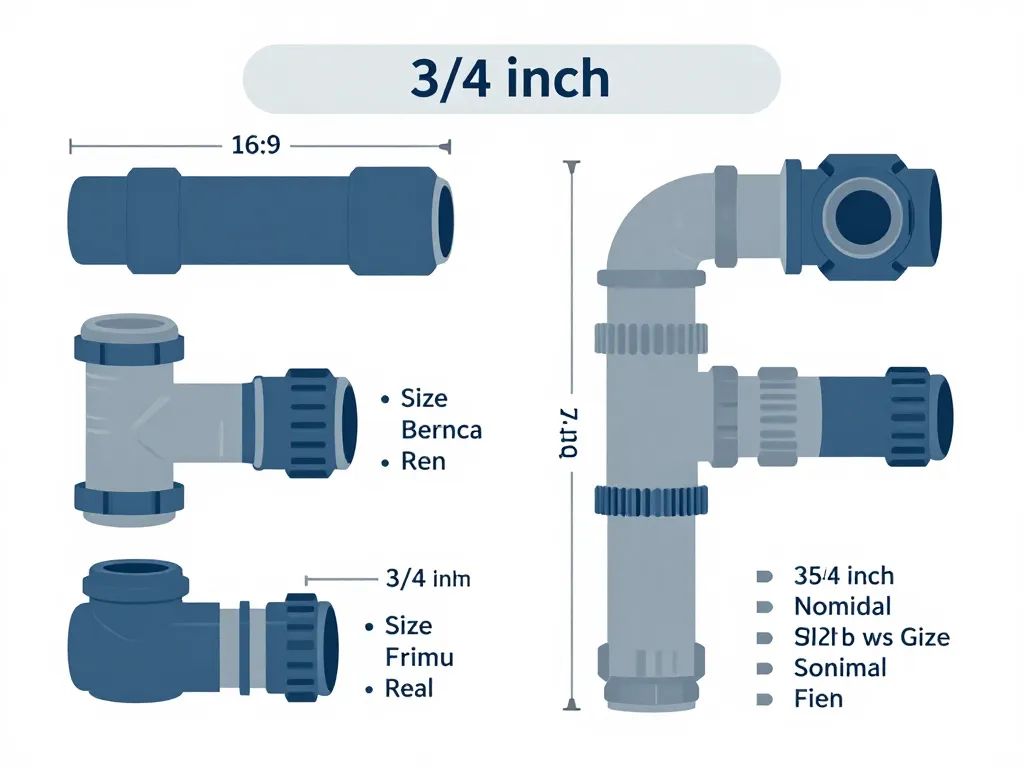 diagramme éducatif 3/4 pouce dimensions
