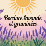 bordure lavande et graminées harmonieuse en jardin moderne
