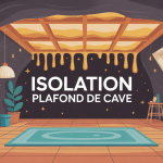 Illustration isolation plafond cave moderne