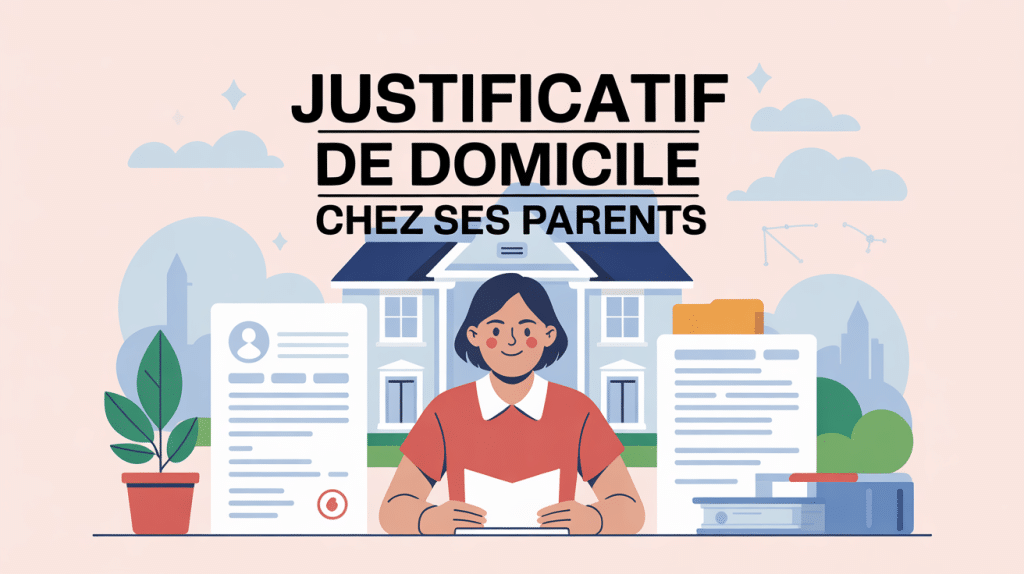 justificatif de domicile quand on habite chez ses parents illustration moderne