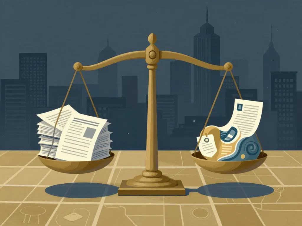 Illustration land partage documents et taxes