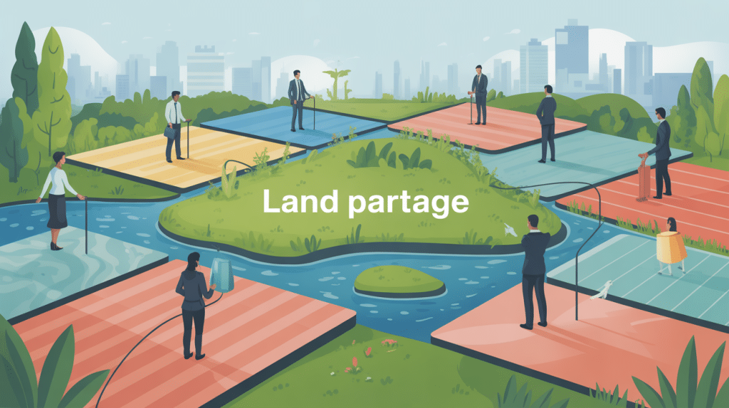 Schéma land partage répartition acteurs immobilier