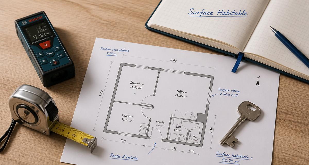 Placard surface habitable outils plan