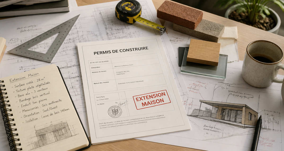 travauxmakers.fr extension maison plans permis