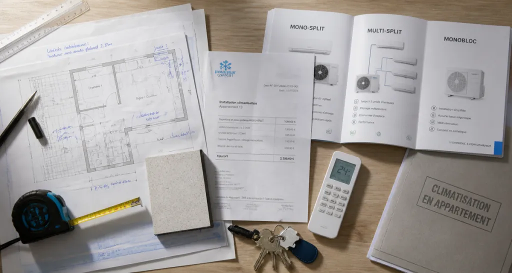 installation climatisation appartement plans et devis
