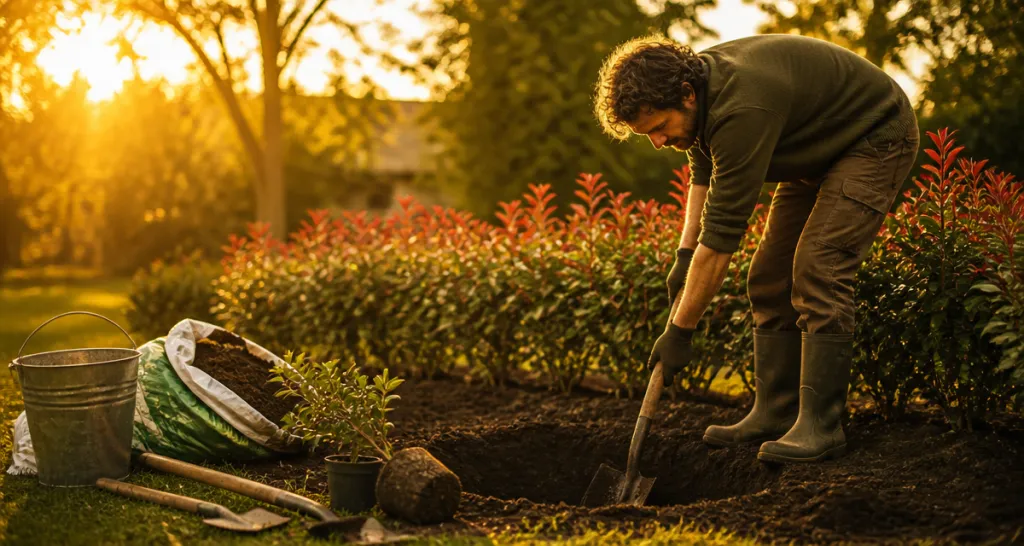 Quand planter photinia jeune haie colorée jardinier