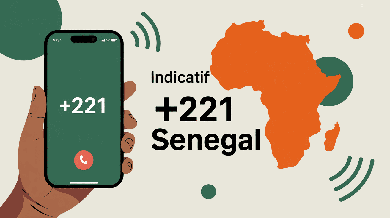 00221 indicatif de quel pays visuel Sénégal
