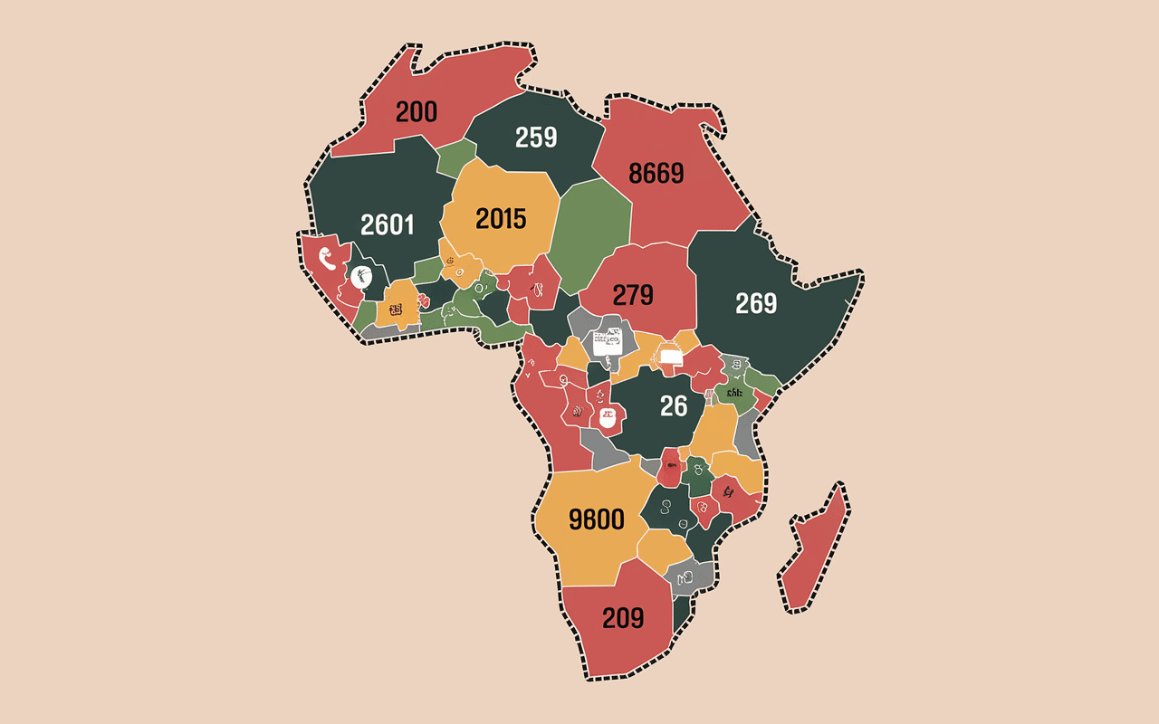 0026 indicatif de quel pays sur carte afrique