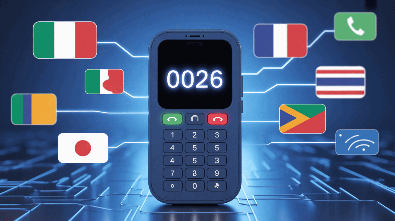 0026 indicatif de quel pays sur telephone portable