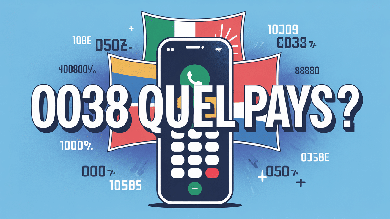 0038 indicatif de quel pays illustration telephone international