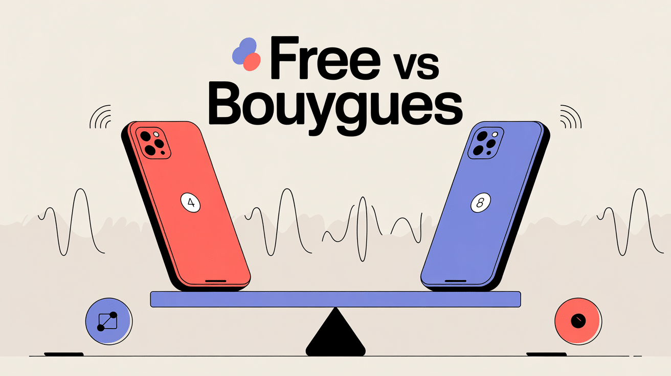 Free ou Bouygues illustration balance choix opérateurs