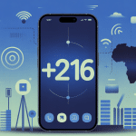 indicatif 216 quel pays illustration smartphone