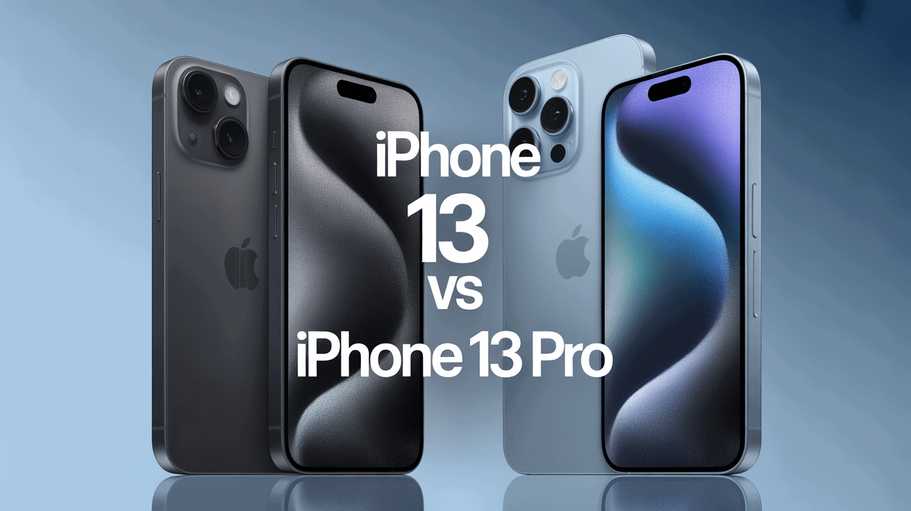Comparatif design iPhone 13 vs 13 Pro côte à côte
