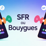Illustration sfr ou bouygues deux smartphones côte à côte réseaux