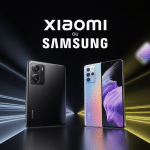 xiaomi ou samsung smartphones modernes côte à côte
