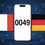 0049 indicatif de quel pays affiché sur smartphone Allemagne France