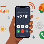 225 indicatif de quel pays affiche sur ecran smartphone