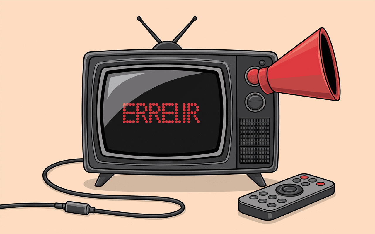 code erreur f3411 decodeur tv signal perte
