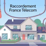 france telecom raccordement illustration maison fibre