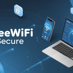 Illustration freewifi secure connexion sécurisée wifi