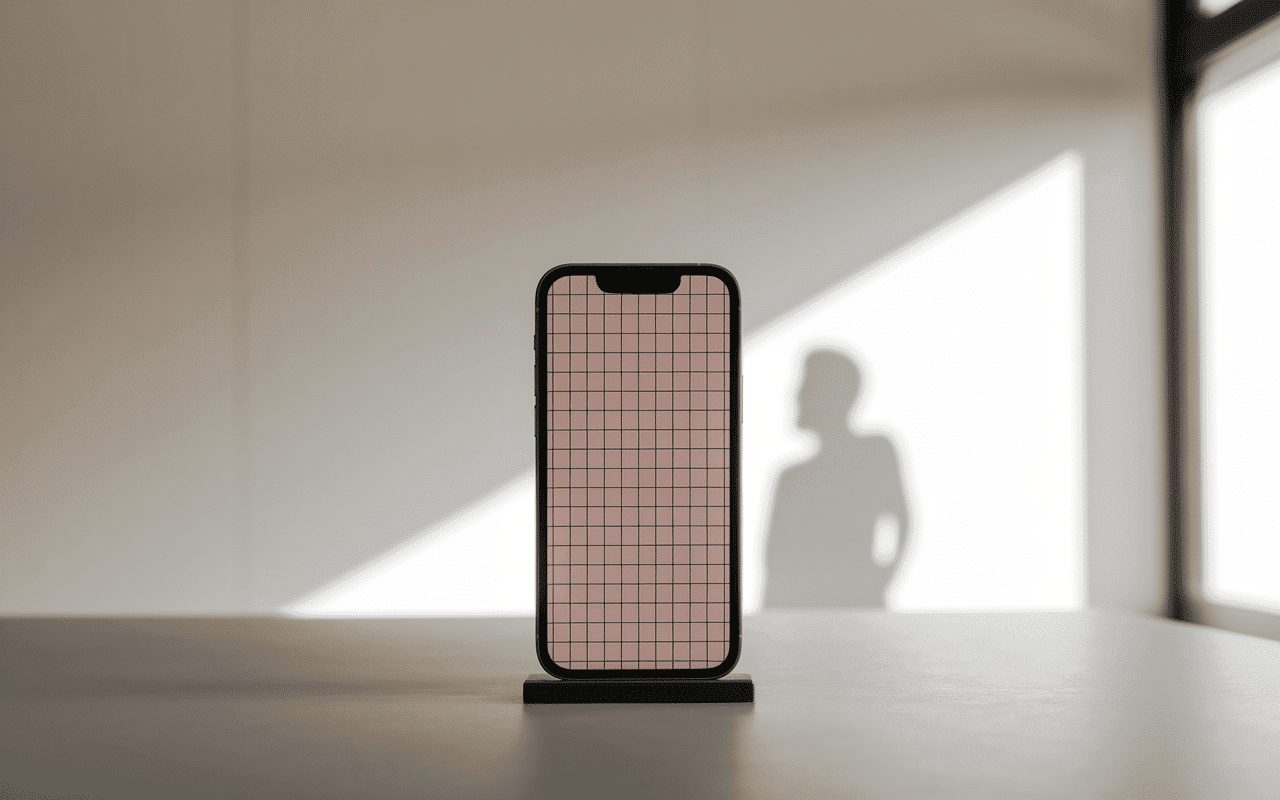 prendre une photo d identité avec son téléphone smartphone face mur blanc