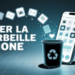 illustration vider la corbeille iphone