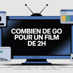 illustration combien de go pour un film de 2h qualité vidéo données