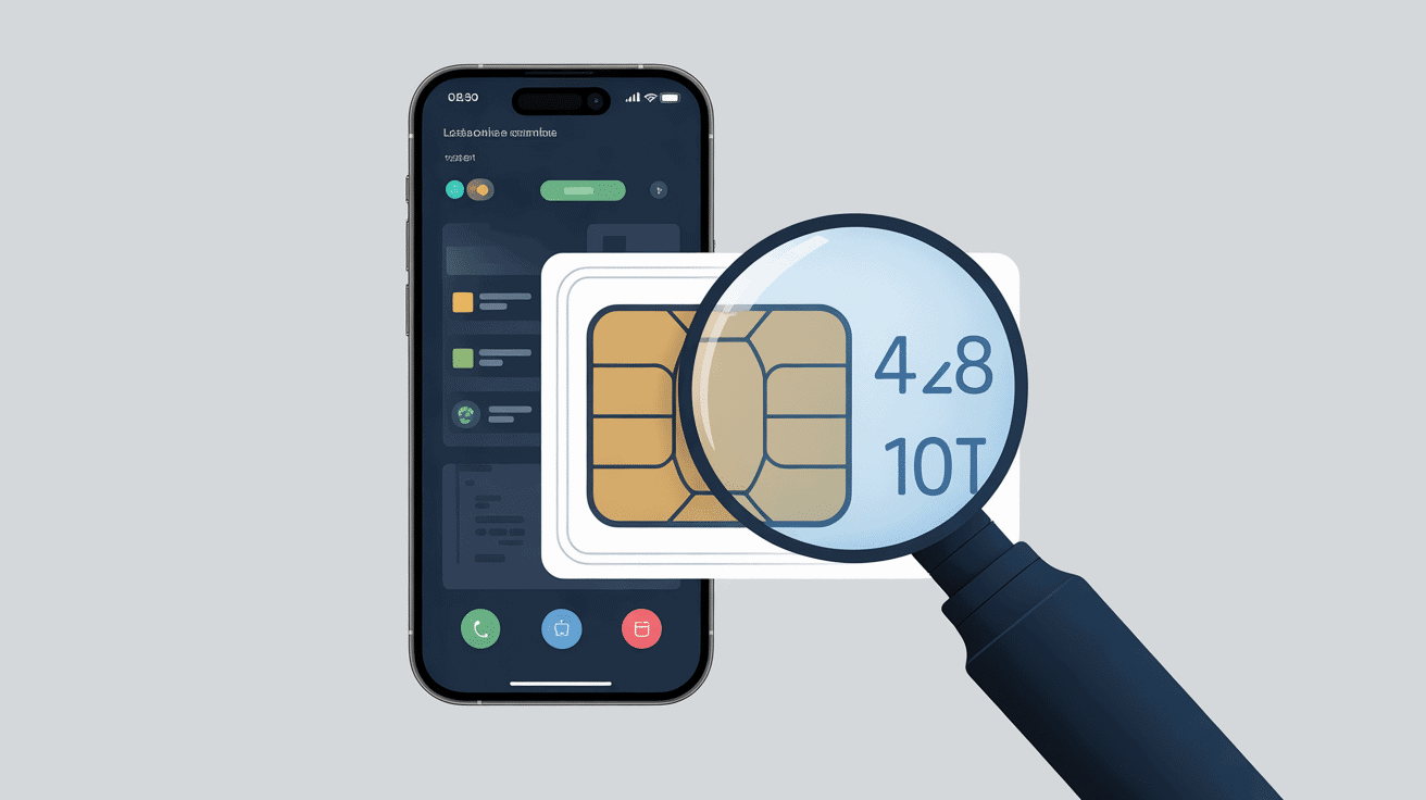 vue rapprochée iccid lycamobile carte sim