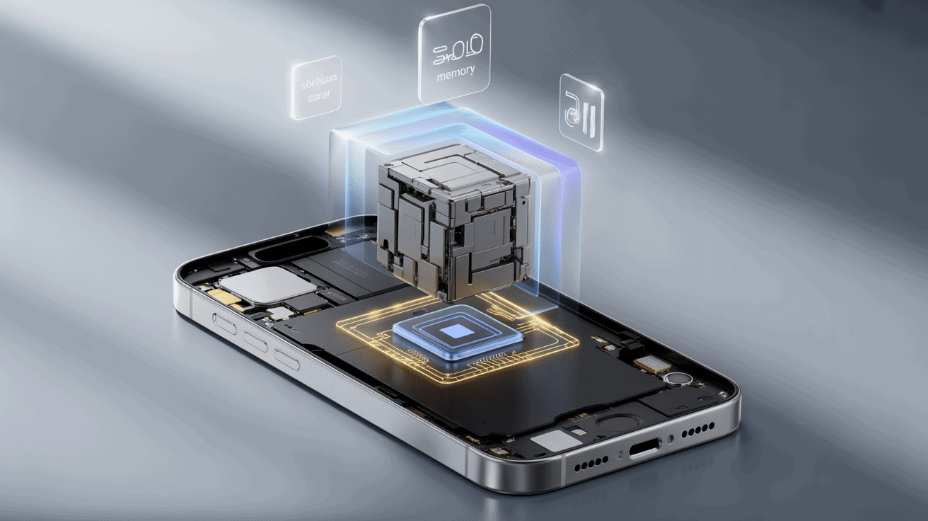 iPhone 13 blanc intérieur composants
