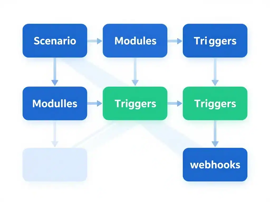 automate make blocs modules triggers webhooks