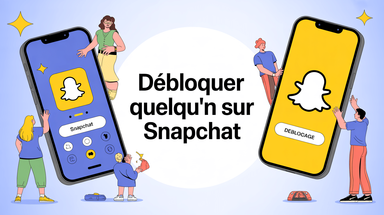 illustration du processus comment debloquer quelqu'un sur snap