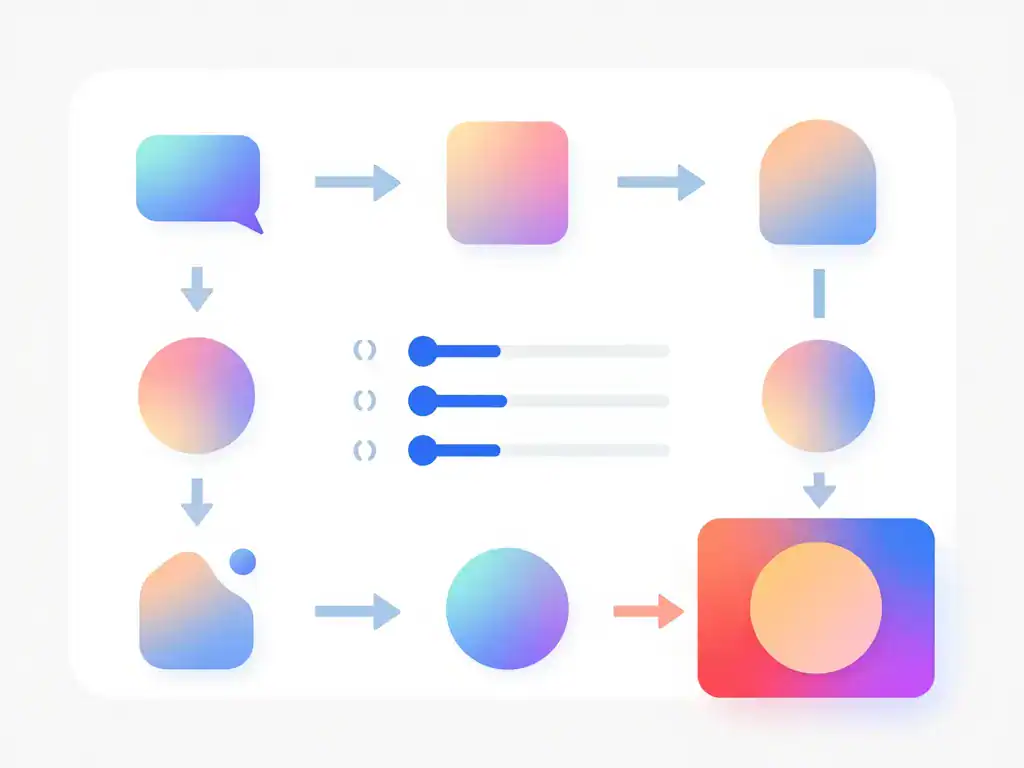 Diagramme magnific ai process créatif et paramètres