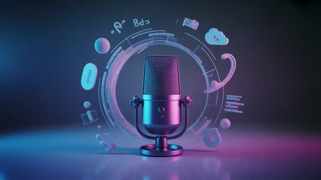 Illustration Adobe Podcast création audio avec IA