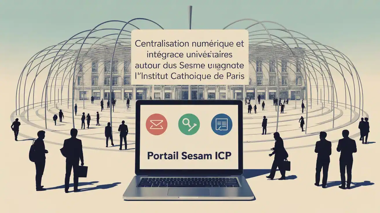 Illustration du Portail Sesam ICP centralisant les services universitaires