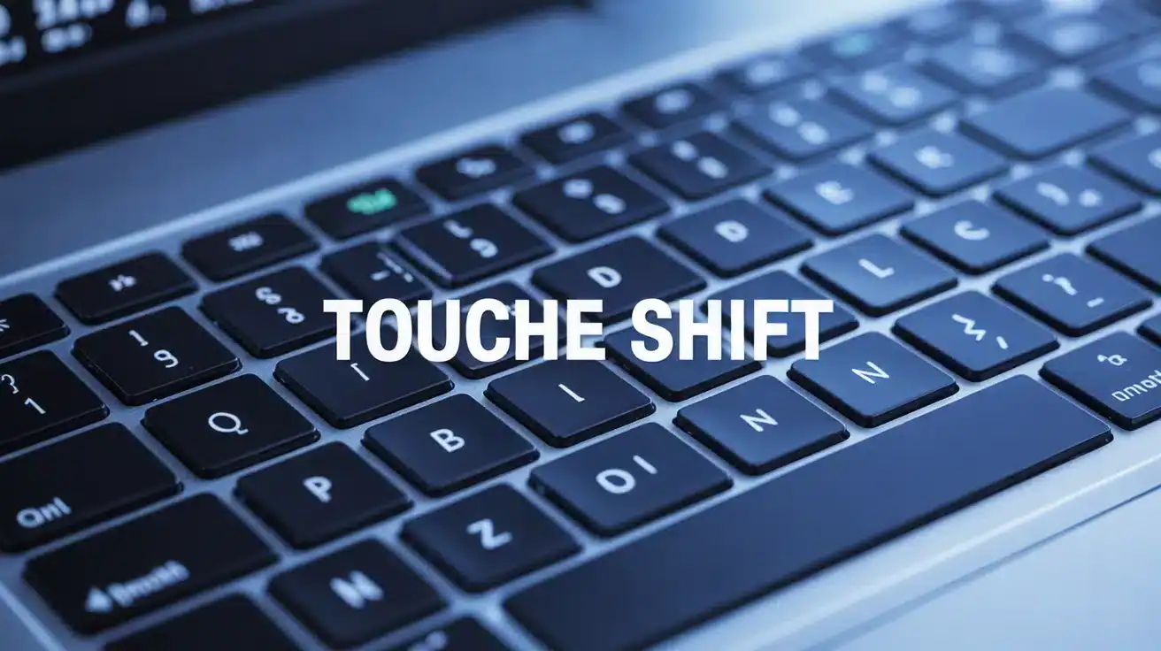 Clavier avec touche Shift en surbrillance lumineuse