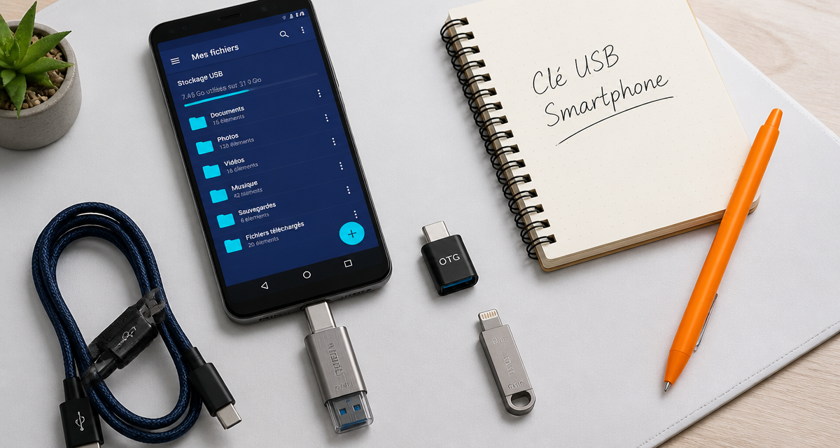 cle usb sur telephone connectee android