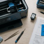 reparer une imprimante avec outils et manuel