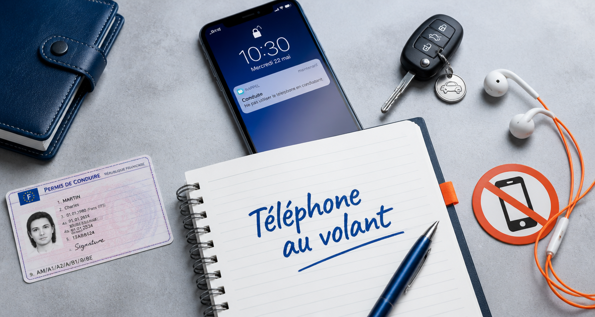 tel en voiture permis français smartphone